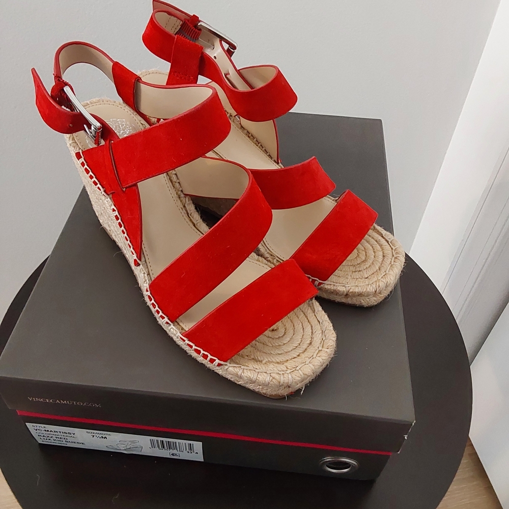 Vince Camuto Vibrant Red Espadrille Sandals